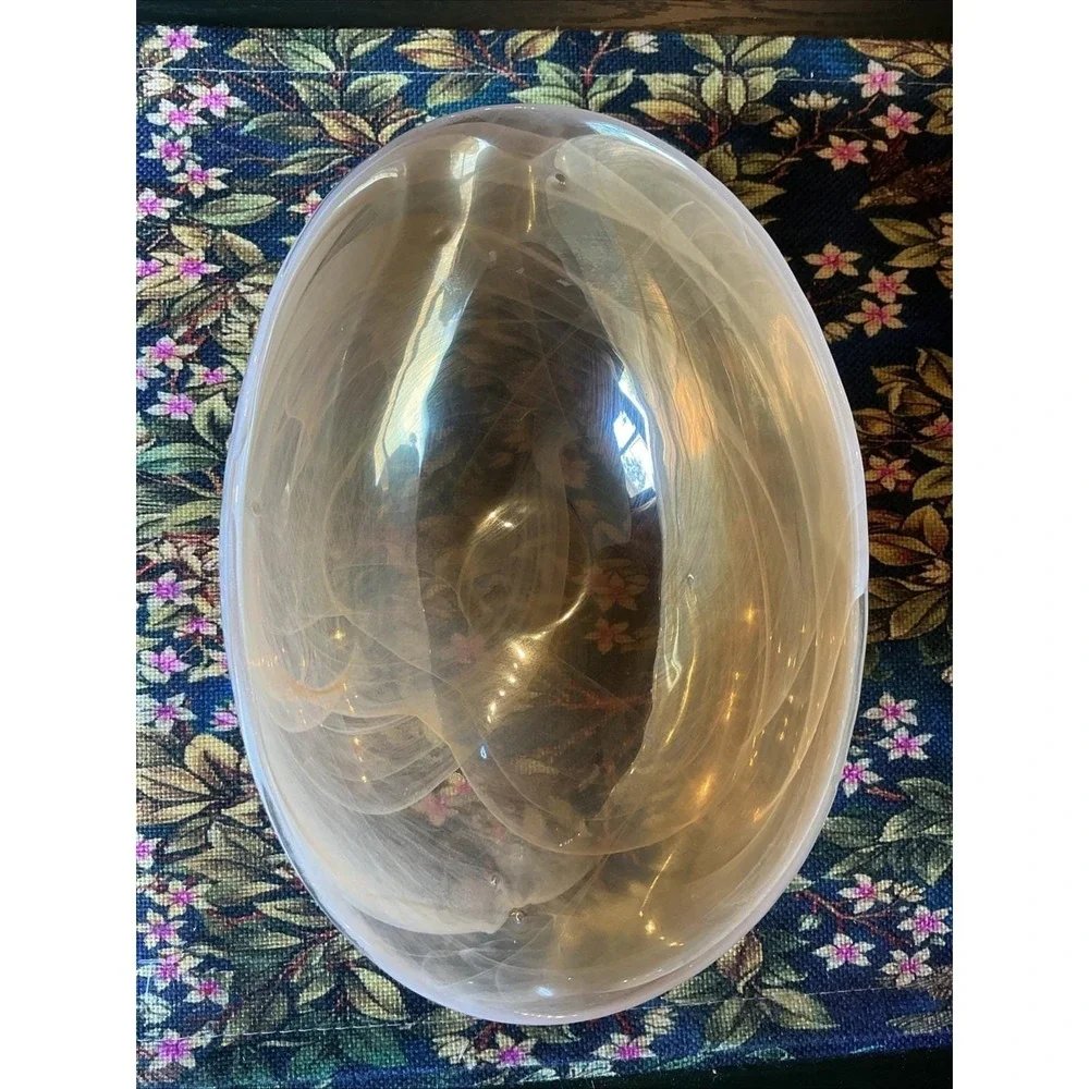 VTG Murano Venezia Beige Gold Opalescent Glass 8.75